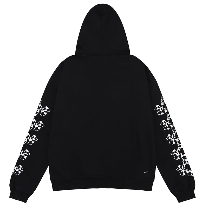 AMRI Checkered Bones Cotton Hoodies