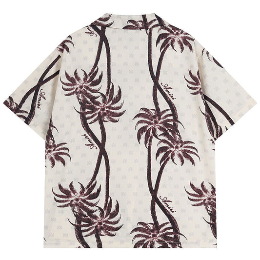 AMRI Twisted Palms silk shirt