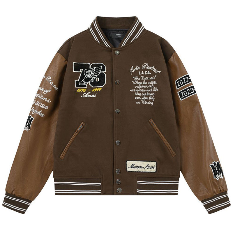AMRI appliqué-logo Varsity Jackets