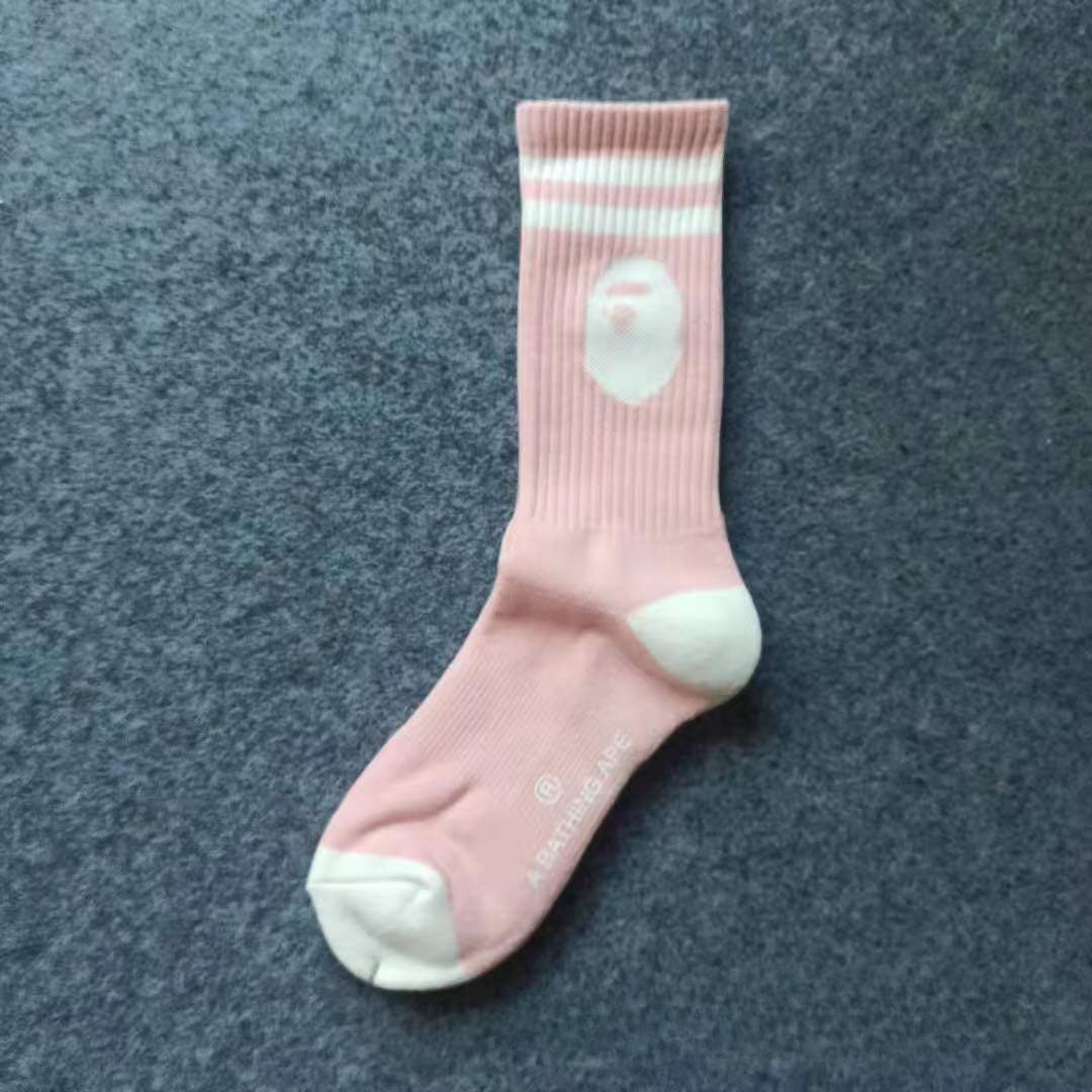 Bape Socks Men's and Women's Sports Socks with Towel Bottom