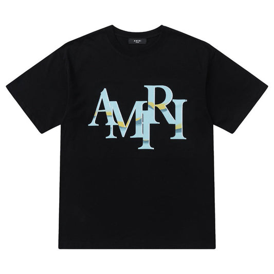 AMRI Staggered Logo Print Cotton Jersey T-Shirt