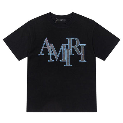 AMRI Letter Logo Print Cotton T-Shirt