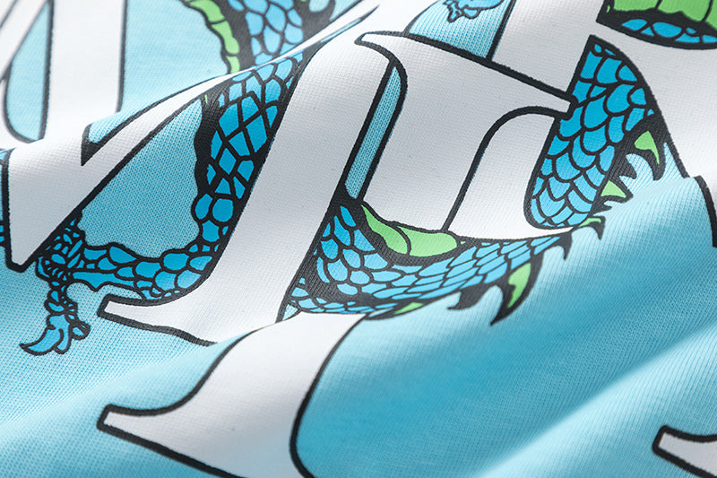 AMRI Men's Blue Cny Dragon T-Shirt