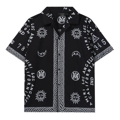 AMRI Ouija Board Bowling Shirt In Black