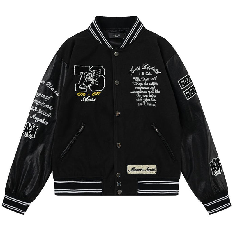 AMRI appliqué-logo Varsity Jackets