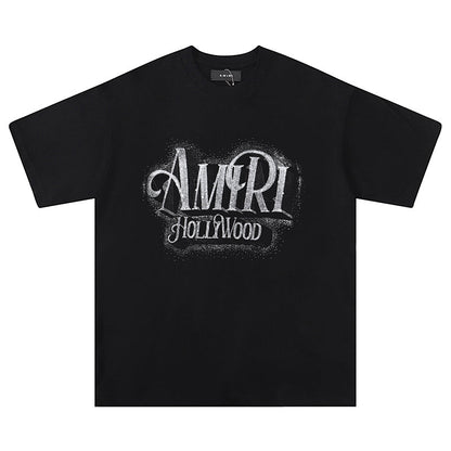 AMRI Logo crystal-embellished cotton T-shirt