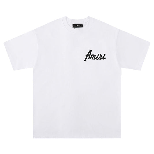 AMRI White Cotton T-shirt