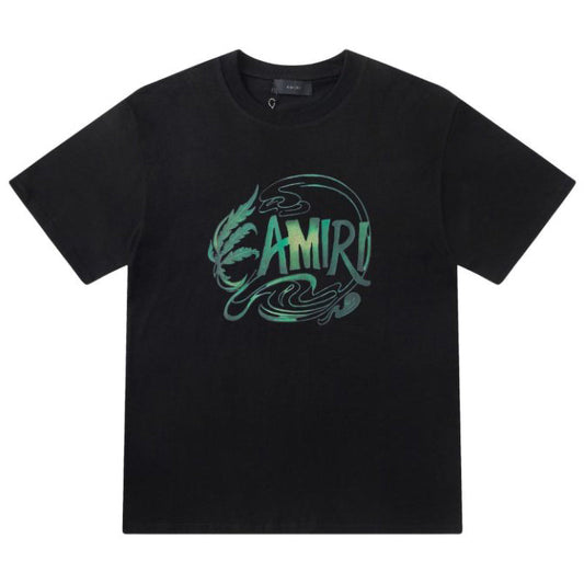 AMRI Leaf-Print Crewneck Cotton-Jersey T-Shirt