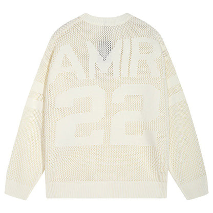 AMRI 22 Crew Open Stitch Sweaters
