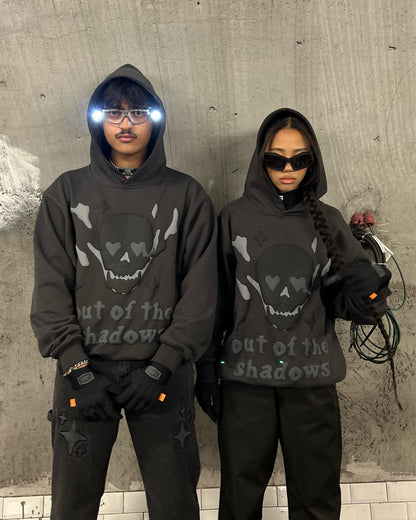 Broken P Heart Skull Hoodie