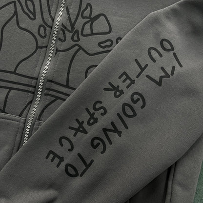 Broken P Planet Zip Up Hoodie
